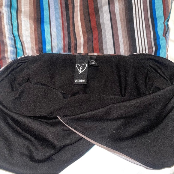 Windsor Striped Halter V-Neck Mini Dress - Picture 8 of 10